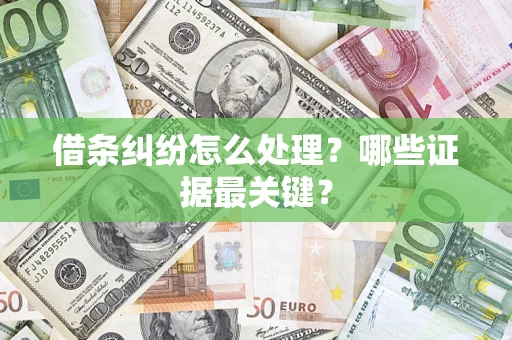 武汉借条纠纷怎么处理？哪些证据最关键？
