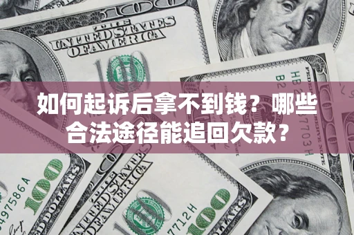 武汉如何起诉后拿不到钱？哪些合法途径能追回欠款？