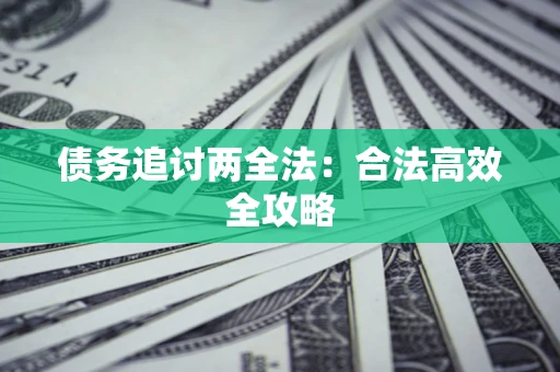 武汉债务追讨两全法：合法高效全攻略