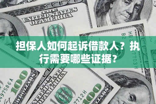 武汉担保人如何起诉借款人？执行需要哪些证据？