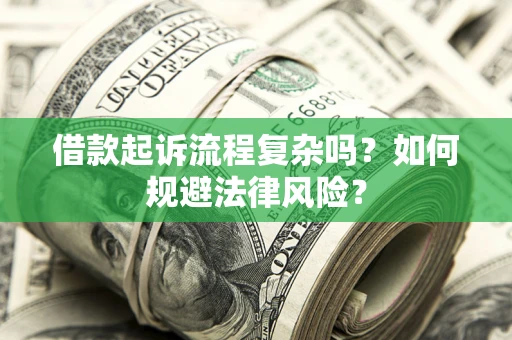 武汉借款起诉流程复杂吗？如何规避法律风险？