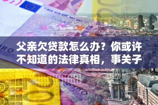 武汉父亲欠贷款怎么办？你或许不知道的法律真相，事关子女未来