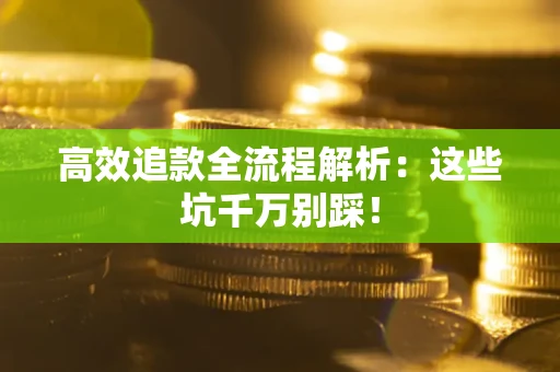 武汉高效追款全流程解析：这些坑千万别踩！