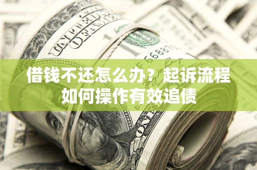 武汉借钱不还怎么办？起诉流程如何操作有效追债
