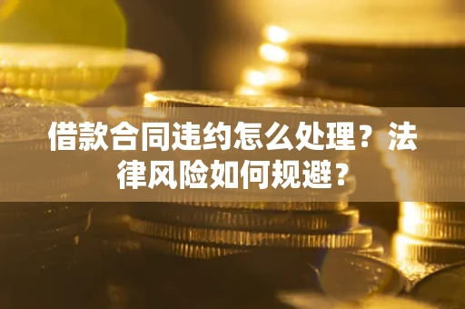 武汉借款合同违约怎么处理？法律风险如何规避？