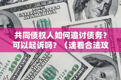 武汉共同债权人如何追讨债务？可以起诉吗？（速看合法攻略）