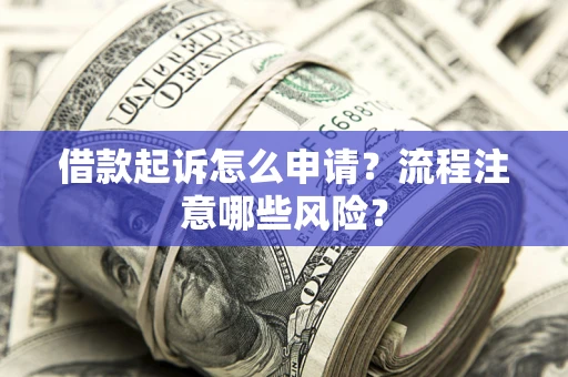 武汉借款起诉怎么申请？流程注意哪些风险？