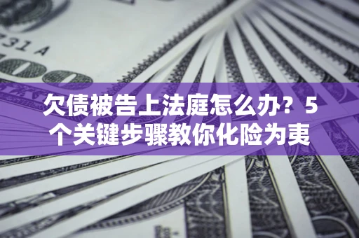 武汉欠债被告上法庭怎么办？5个关键步骤教你化险为夷